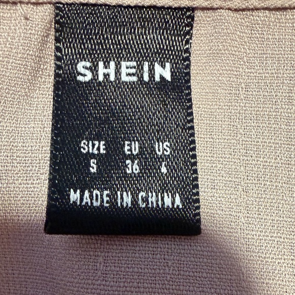 SHEIN Dark Beige Ruffle Sleeve Blouse - Picture 3 of 4
